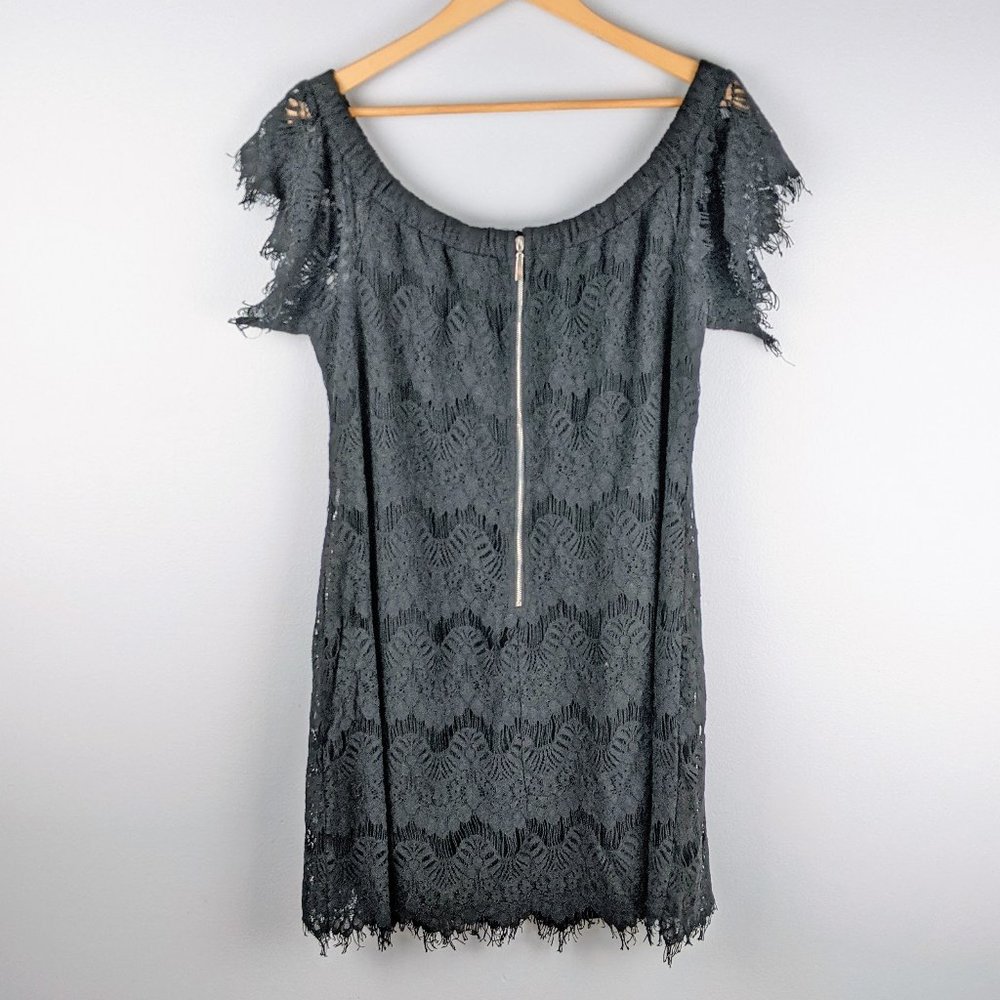 City Chic Black Plus Lace Off-the-shoulder Dress - Picture 9 of 9